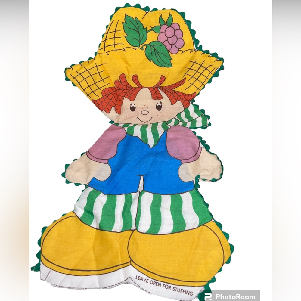 Huckleberry Pie Fabric Doll Pillow Panel Cut Sew American Greetings 1980 Vintage